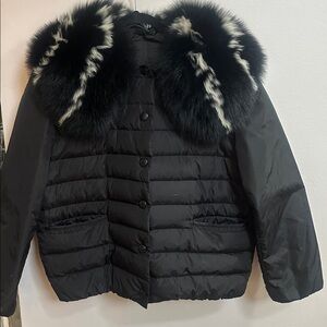Miu Miu Black Jacket with Fur Collar